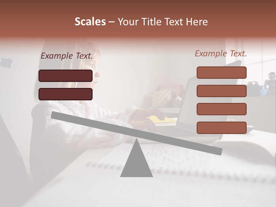 Working Bedroom Person PowerPoint Template