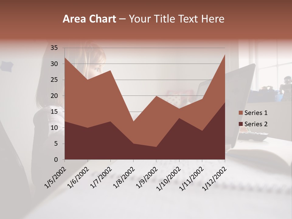 Working Bedroom Person PowerPoint Template