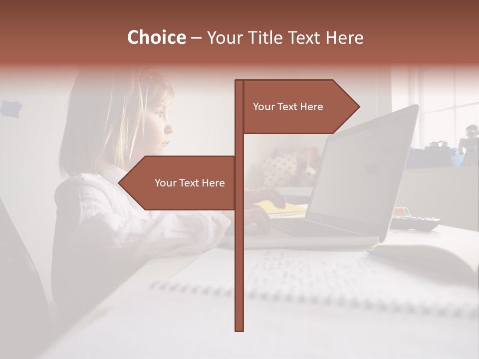 Working Bedroom Person PowerPoint Template