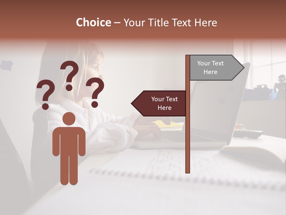 Working Bedroom Person PowerPoint Template