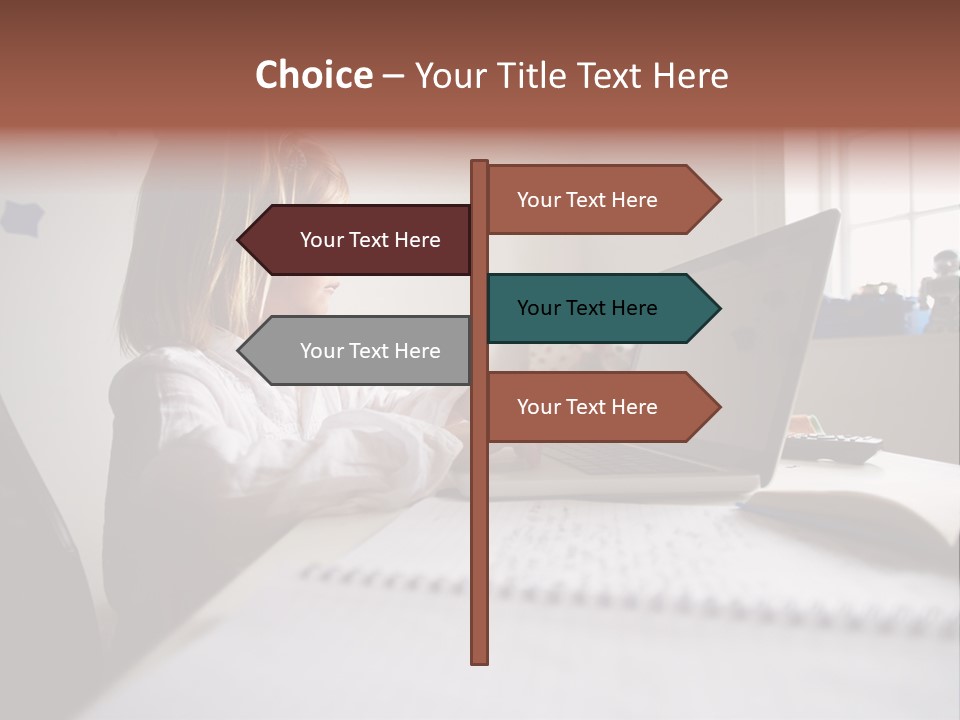 Working Bedroom Person PowerPoint Template