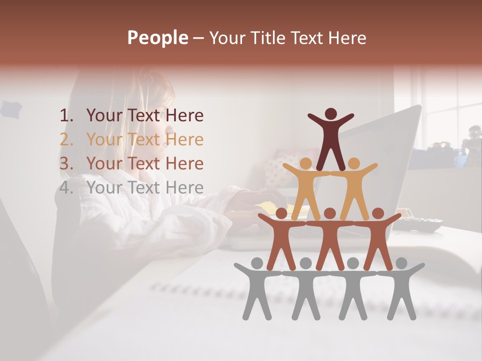 Working Bedroom Person PowerPoint Template