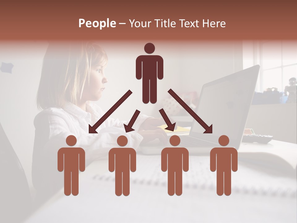 Working Bedroom Person PowerPoint Template