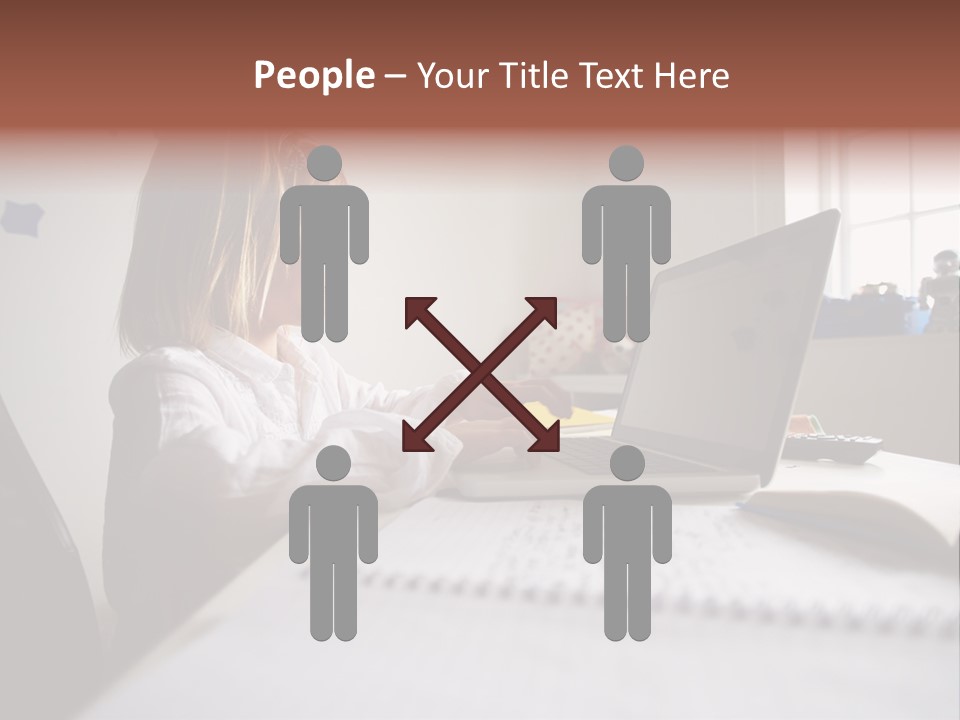 Working Bedroom Person PowerPoint Template