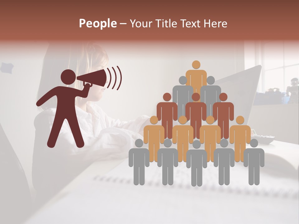 Working Bedroom Person PowerPoint Template