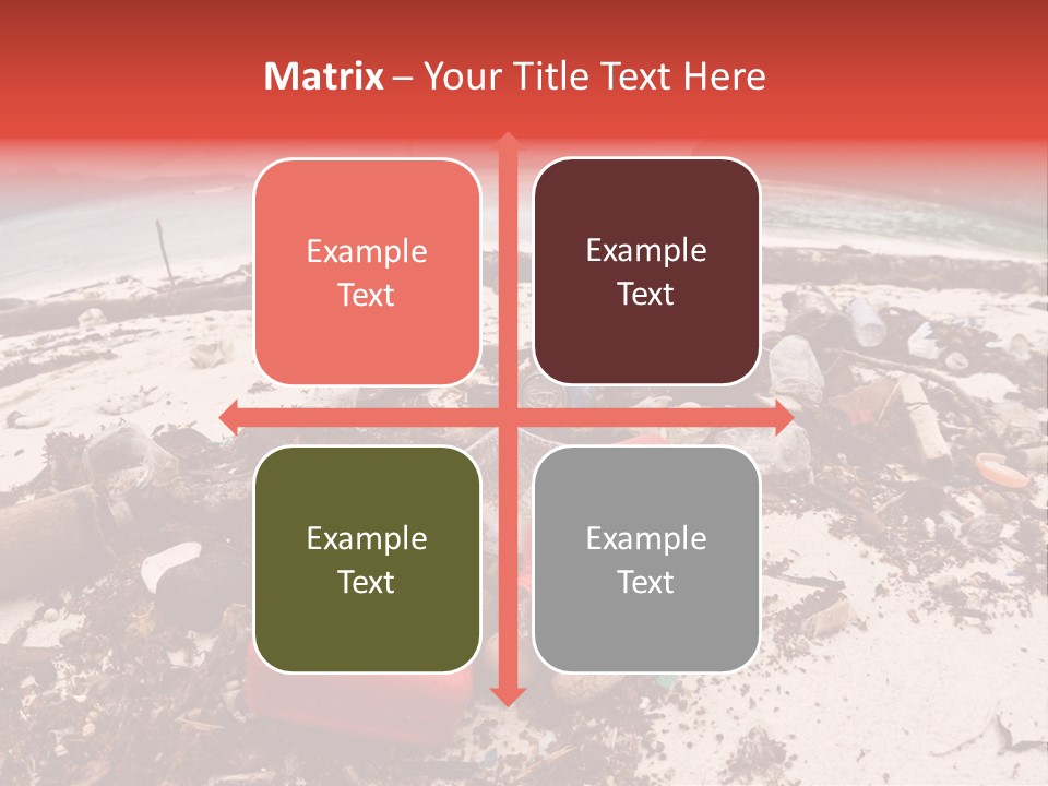 A Pile Of Trash Sitting On Top Of A Sandy Beach PowerPoint Template