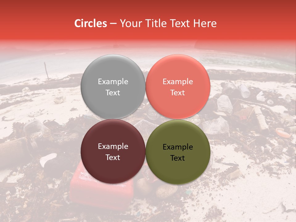 A Pile Of Trash Sitting On Top Of A Sandy Beach PowerPoint Template