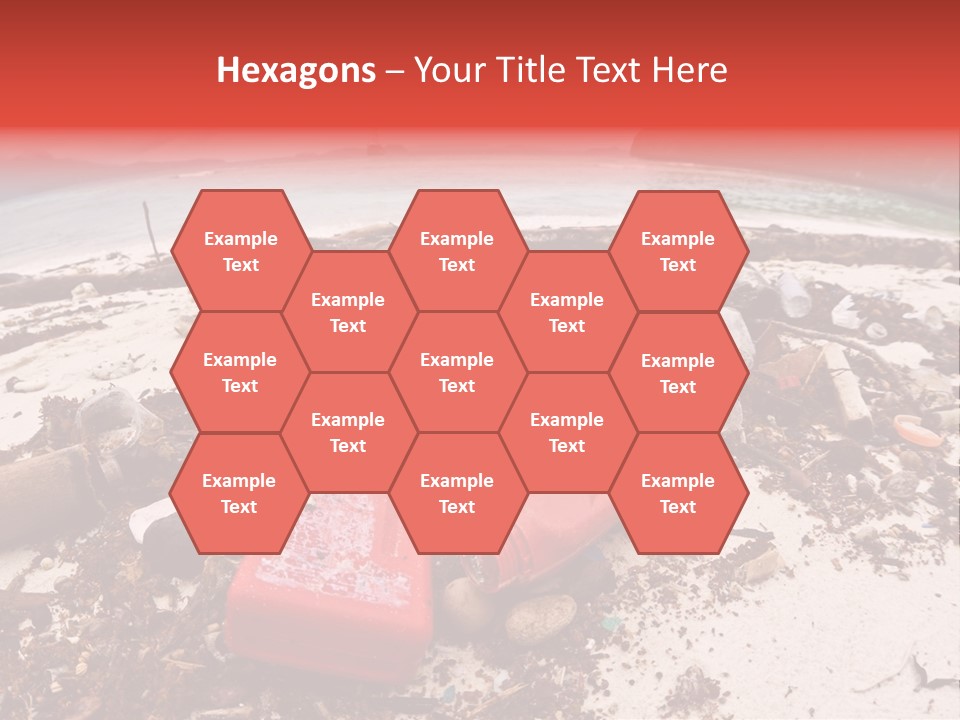 A Pile Of Trash Sitting On Top Of A Sandy Beach PowerPoint Template