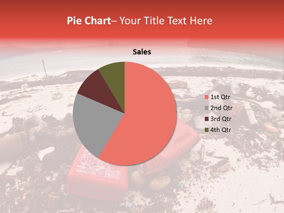 A Pile Of Trash Sitting On Top Of A Sandy Beach PowerPoint Template