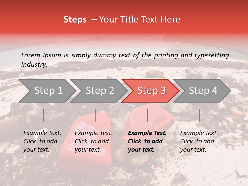 A Pile Of Trash Sitting On Top Of A Sandy Beach PowerPoint Template