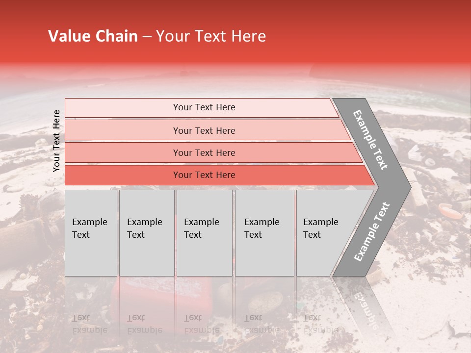 A Pile Of Trash Sitting On Top Of A Sandy Beach PowerPoint Template