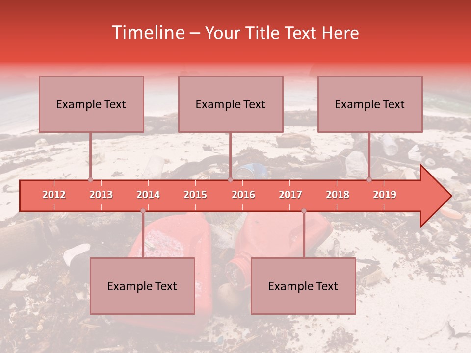 A Pile Of Trash Sitting On Top Of A Sandy Beach PowerPoint Template