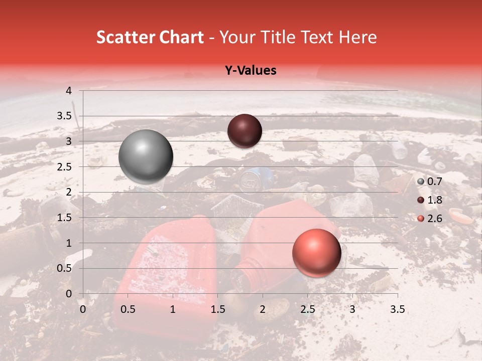 A Pile Of Trash Sitting On Top Of A Sandy Beach PowerPoint Template