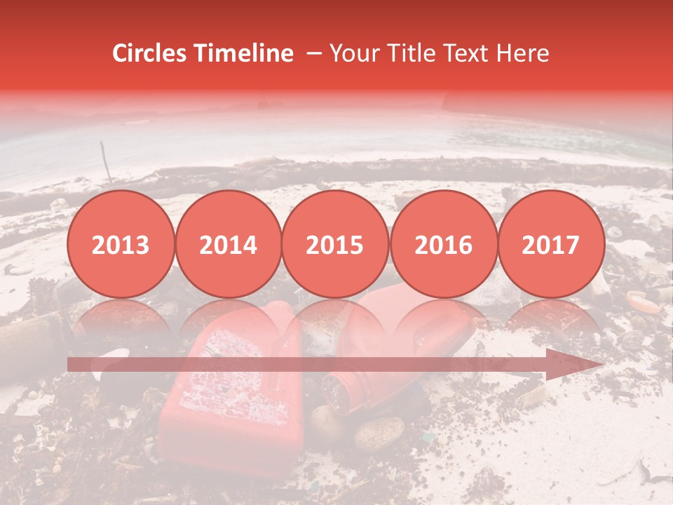 A Pile Of Trash Sitting On Top Of A Sandy Beach PowerPoint Template