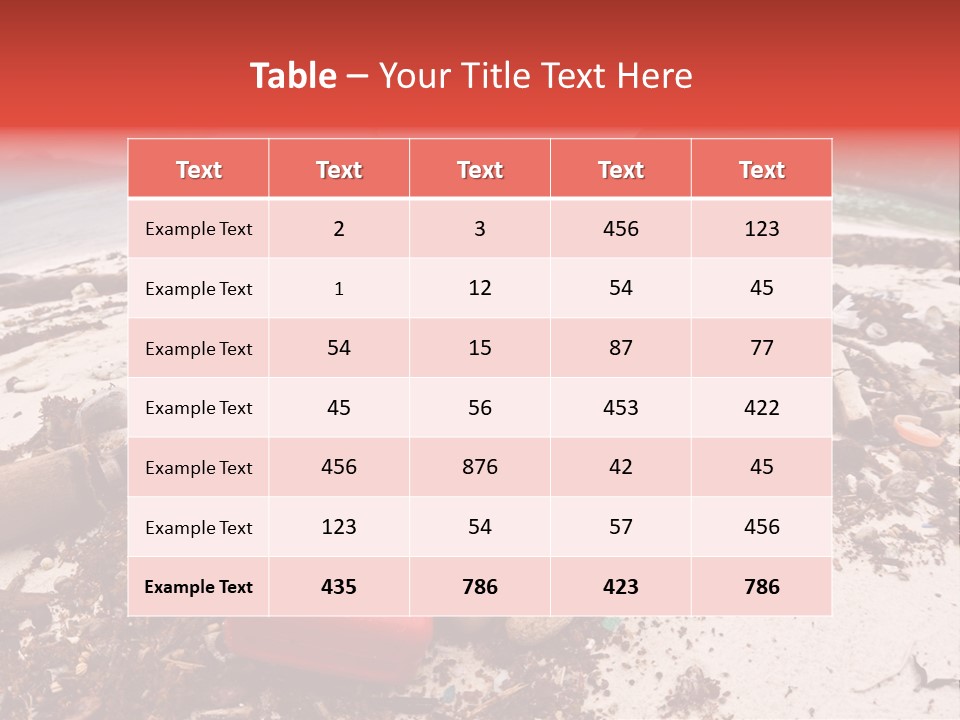 A Pile Of Trash Sitting On Top Of A Sandy Beach PowerPoint Template