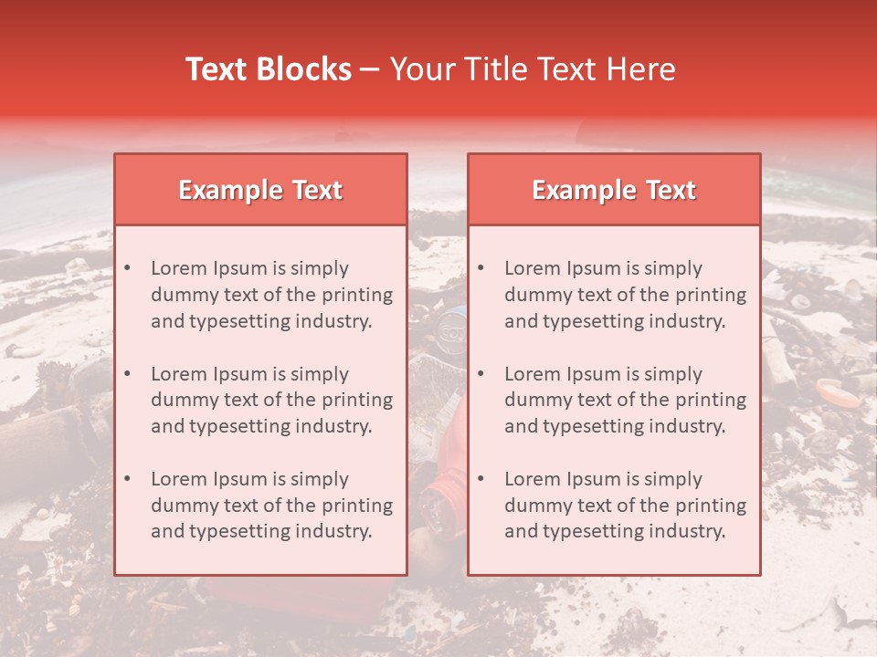 A Pile Of Trash Sitting On Top Of A Sandy Beach PowerPoint Template