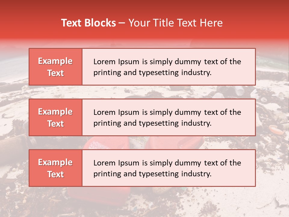 A Pile Of Trash Sitting On Top Of A Sandy Beach PowerPoint Template