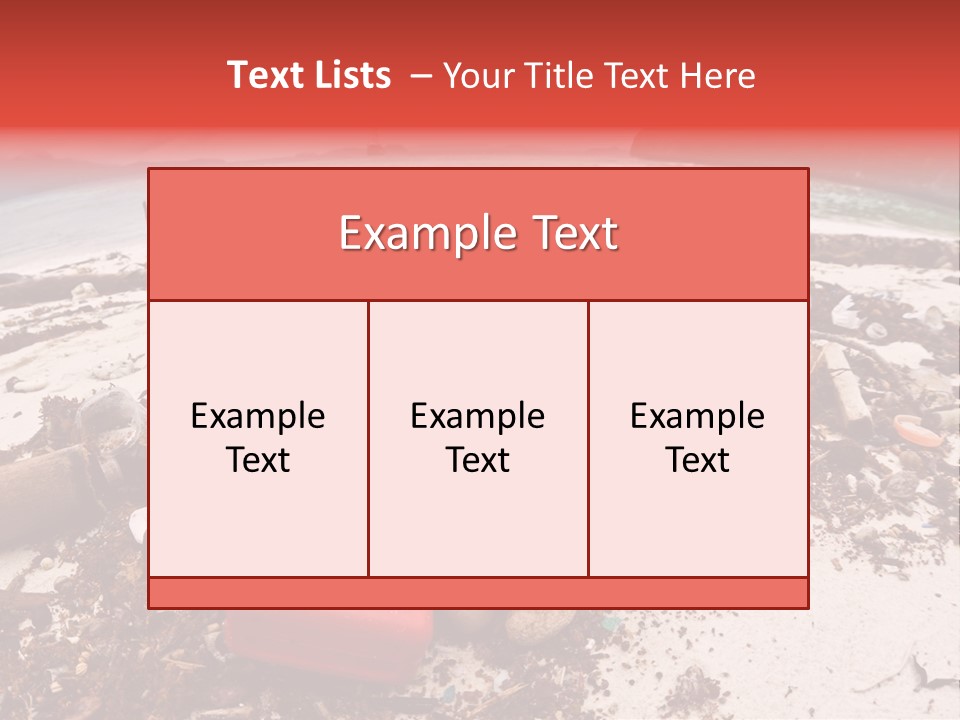 A Pile Of Trash Sitting On Top Of A Sandy Beach PowerPoint Template