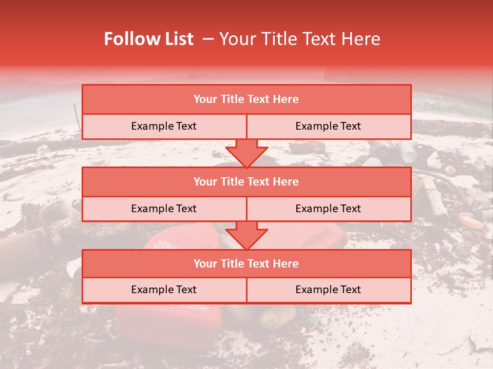 A Pile Of Trash Sitting On Top Of A Sandy Beach PowerPoint Template