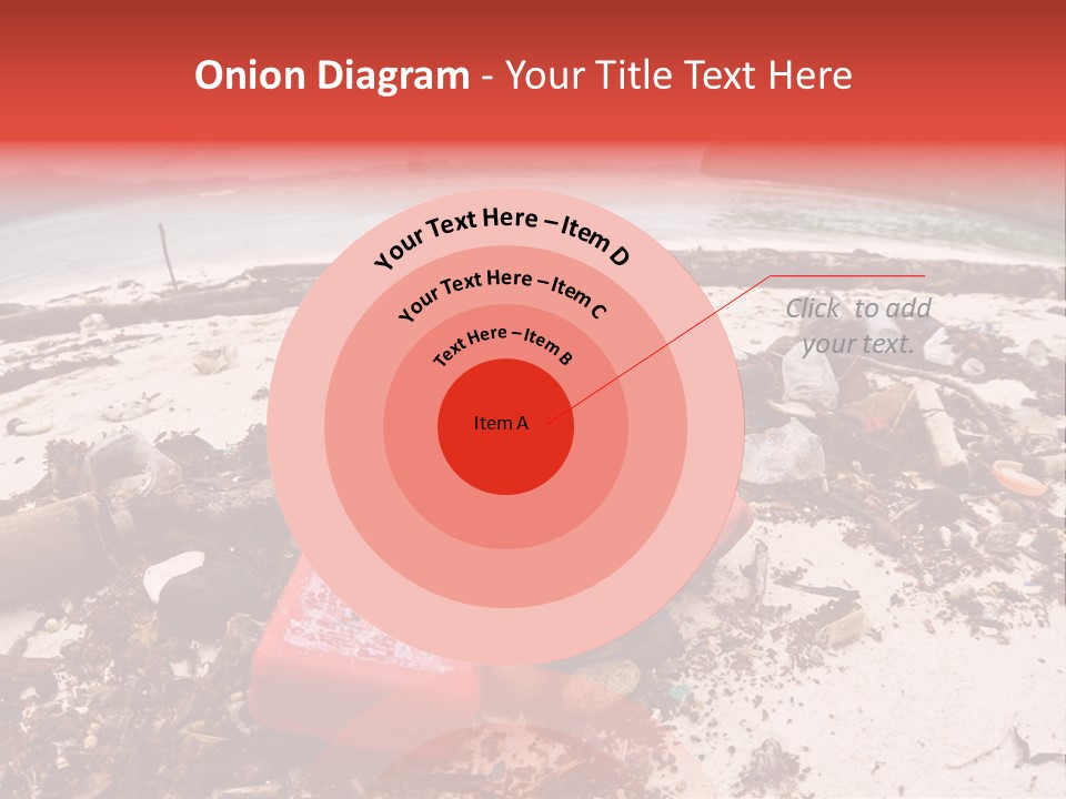 A Pile Of Trash Sitting On Top Of A Sandy Beach PowerPoint Template