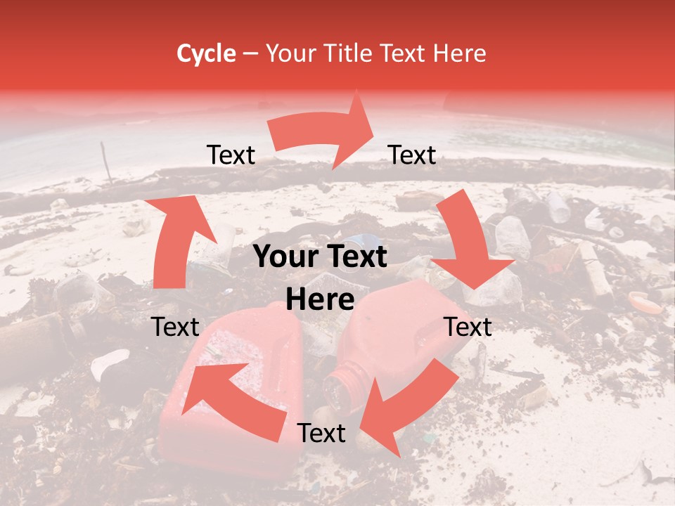A Pile Of Trash Sitting On Top Of A Sandy Beach PowerPoint Template