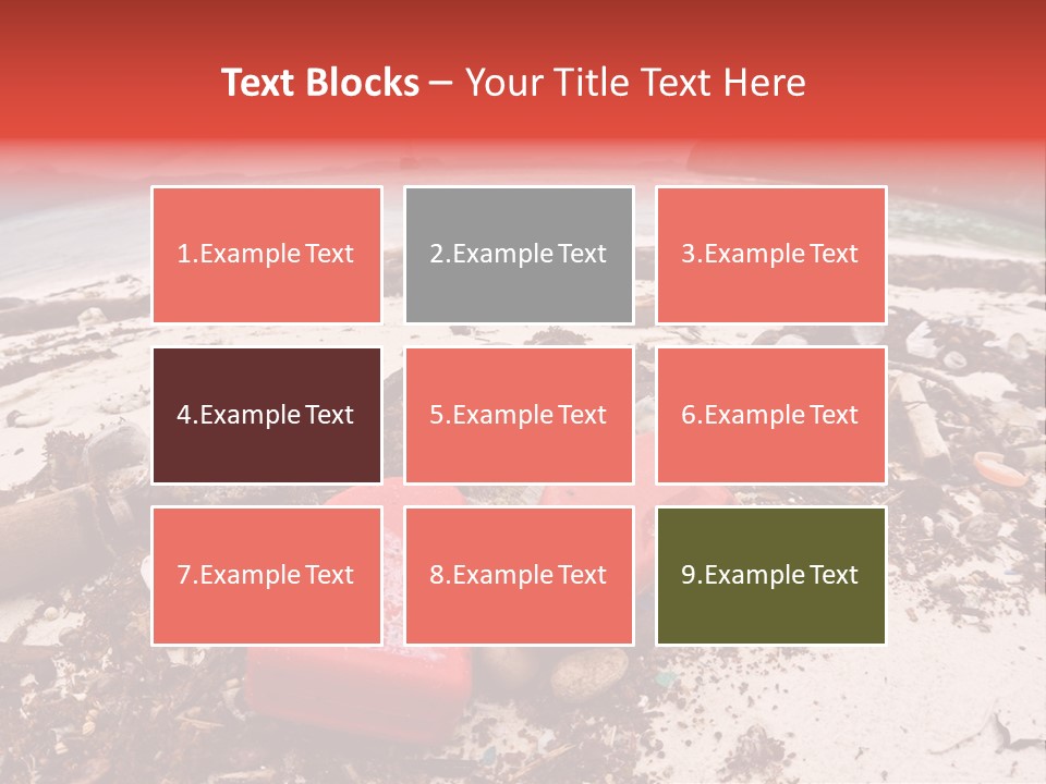 A Pile Of Trash Sitting On Top Of A Sandy Beach PowerPoint Template