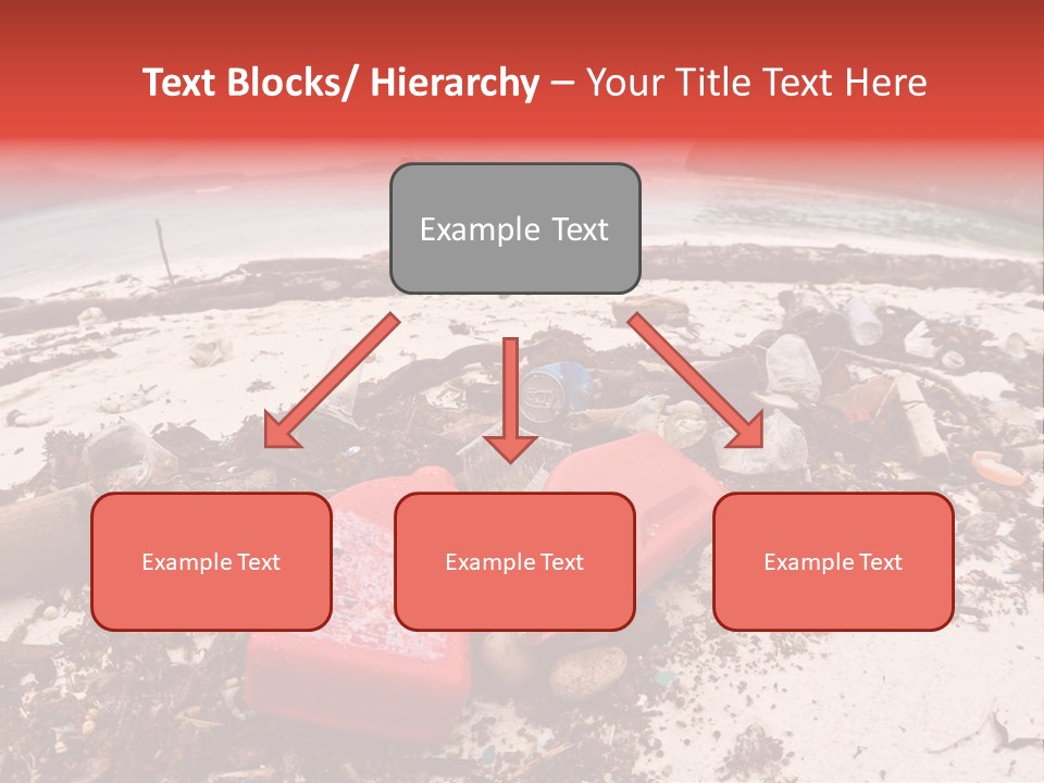 A Pile Of Trash Sitting On Top Of A Sandy Beach PowerPoint Template