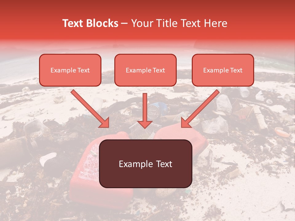 A Pile Of Trash Sitting On Top Of A Sandy Beach PowerPoint Template