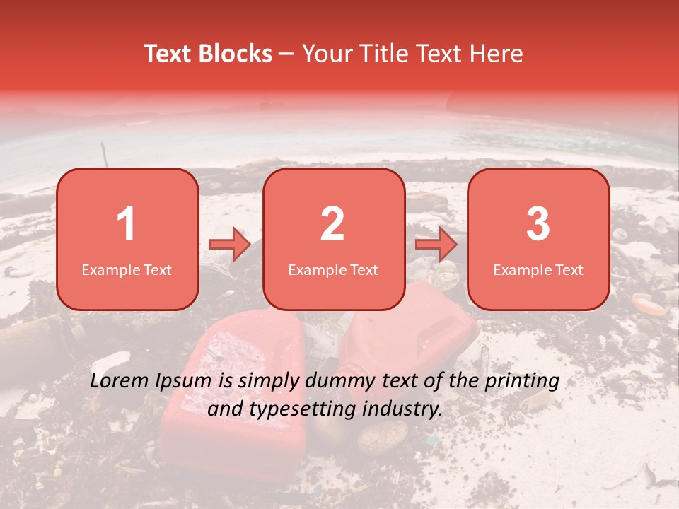 A Pile Of Trash Sitting On Top Of A Sandy Beach PowerPoint Template