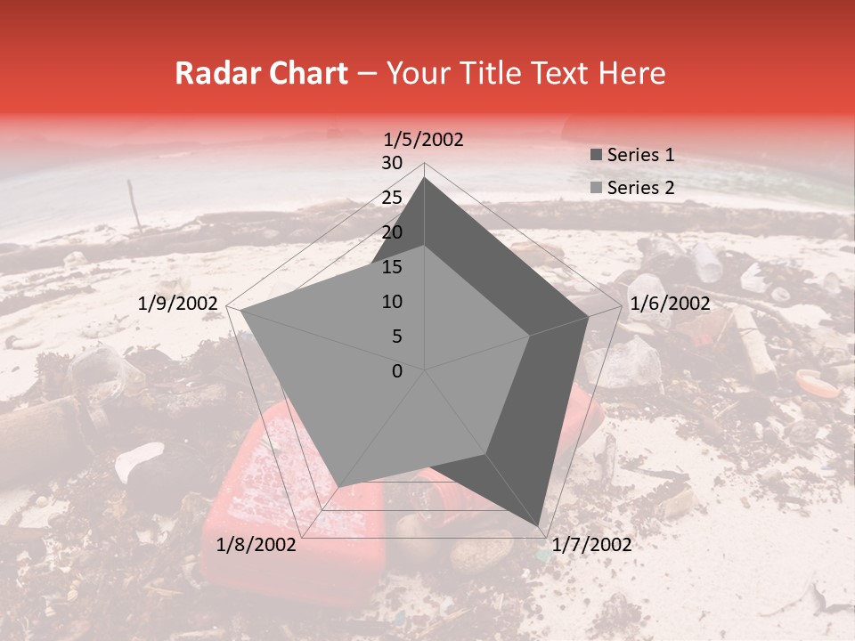 A Pile Of Trash Sitting On Top Of A Sandy Beach PowerPoint Template