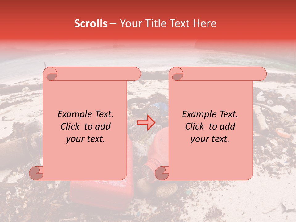 A Pile Of Trash Sitting On Top Of A Sandy Beach PowerPoint Template