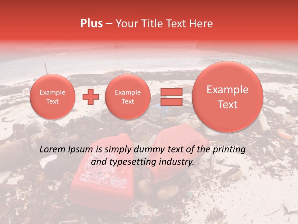 A Pile Of Trash Sitting On Top Of A Sandy Beach PowerPoint Template