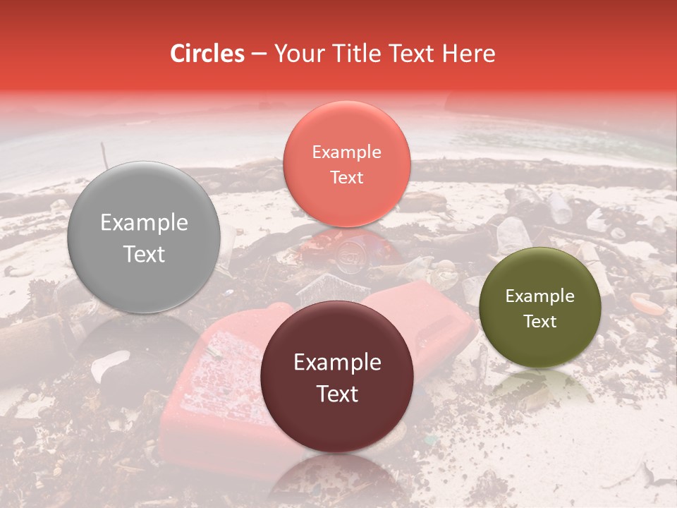 A Pile Of Trash Sitting On Top Of A Sandy Beach PowerPoint Template