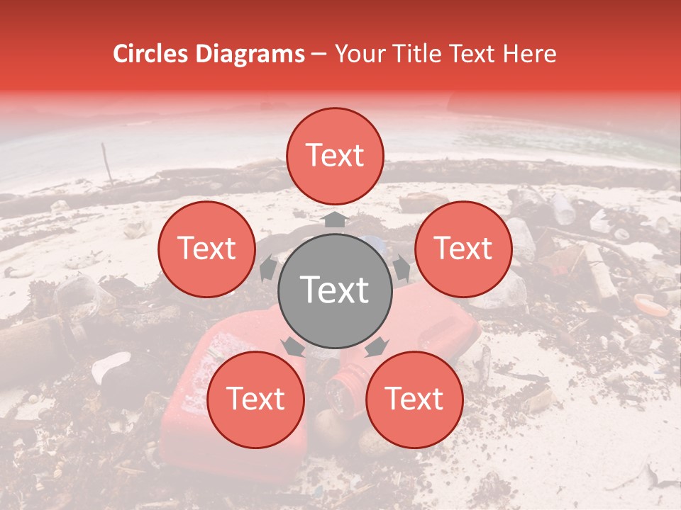 A Pile Of Trash Sitting On Top Of A Sandy Beach PowerPoint Template