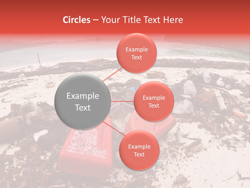 A Pile Of Trash Sitting On Top Of A Sandy Beach PowerPoint Template