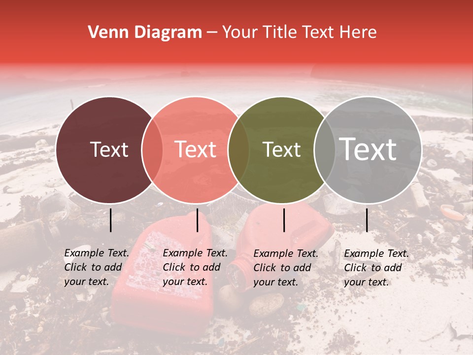 A Pile Of Trash Sitting On Top Of A Sandy Beach PowerPoint Template