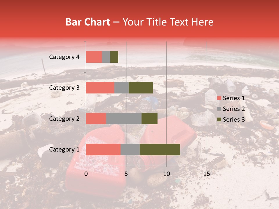 A Pile Of Trash Sitting On Top Of A Sandy Beach PowerPoint Template