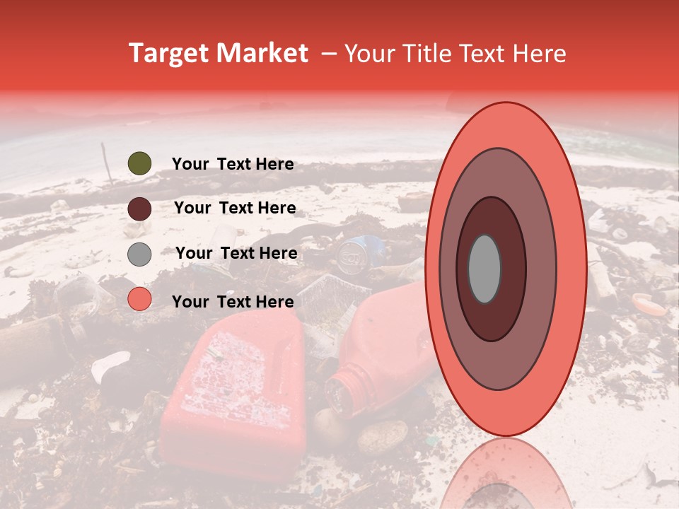 A Pile Of Trash Sitting On Top Of A Sandy Beach PowerPoint Template