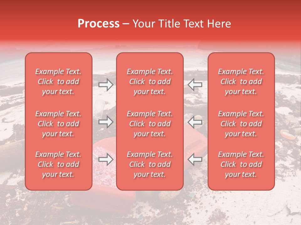 A Pile Of Trash Sitting On Top Of A Sandy Beach PowerPoint Template