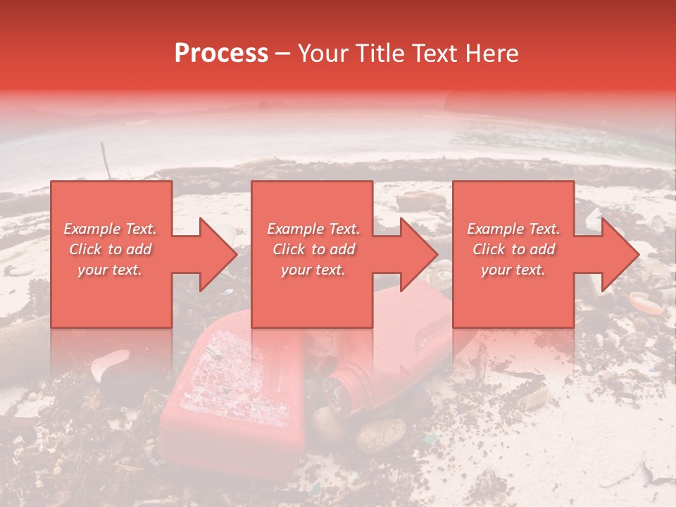 A Pile Of Trash Sitting On Top Of A Sandy Beach PowerPoint Template