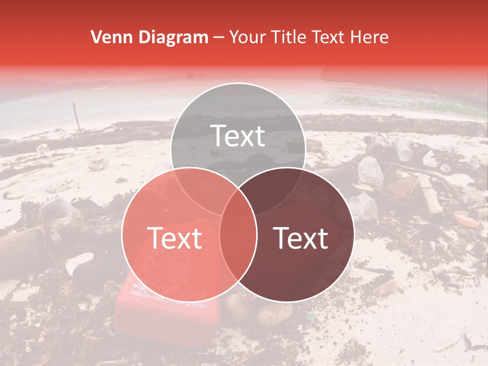 A Pile Of Trash Sitting On Top Of A Sandy Beach PowerPoint Template