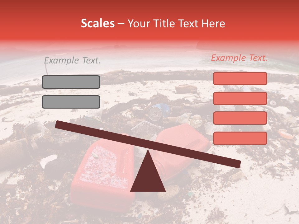 A Pile Of Trash Sitting On Top Of A Sandy Beach PowerPoint Template