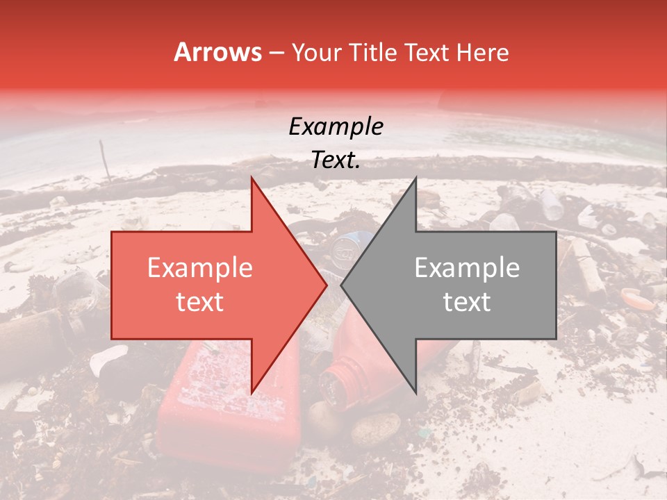 A Pile Of Trash Sitting On Top Of A Sandy Beach PowerPoint Template