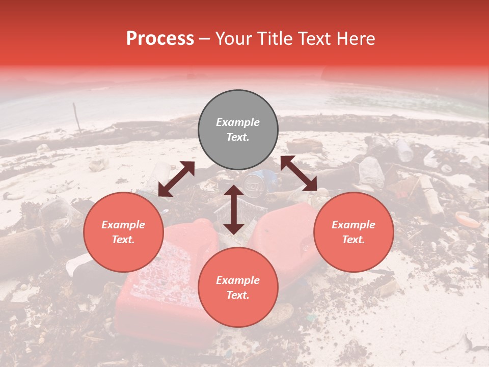 A Pile Of Trash Sitting On Top Of A Sandy Beach PowerPoint Template