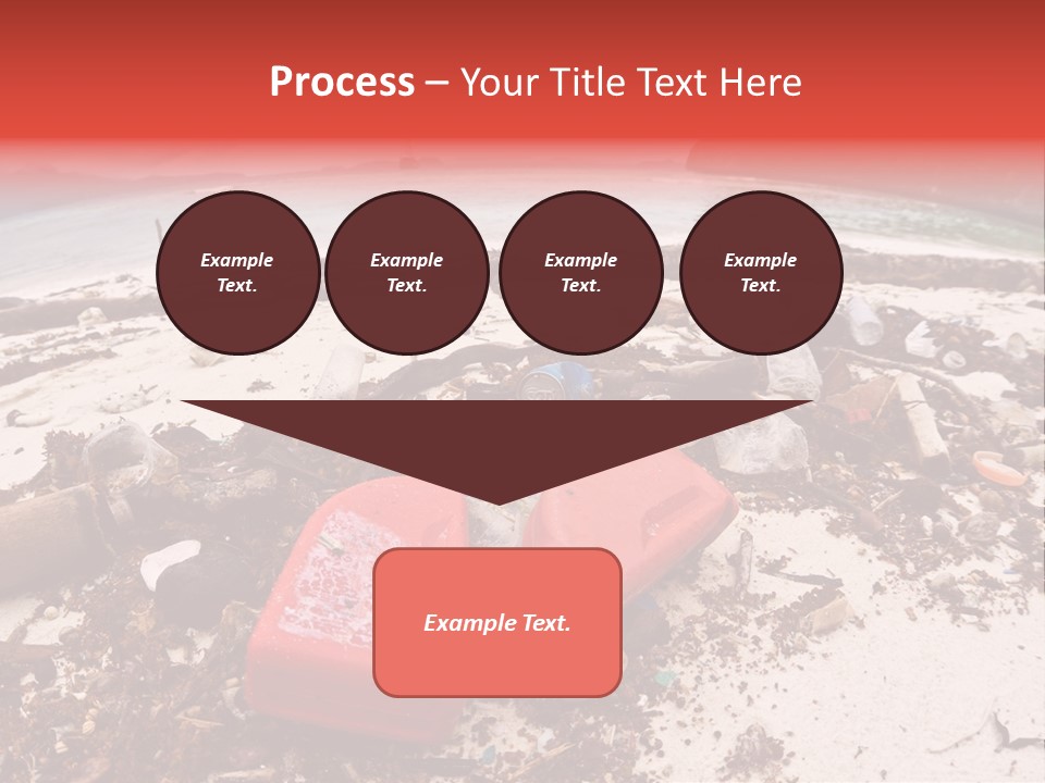 A Pile Of Trash Sitting On Top Of A Sandy Beach PowerPoint Template