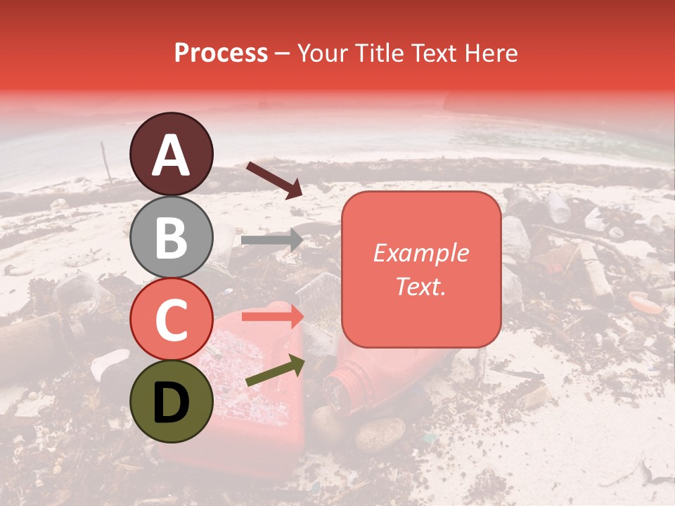 A Pile Of Trash Sitting On Top Of A Sandy Beach PowerPoint Template