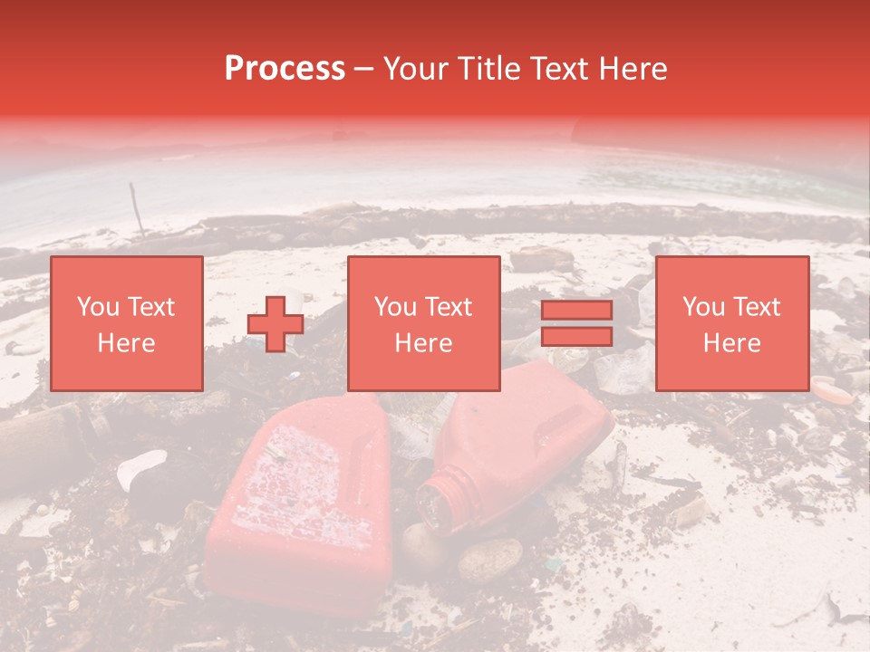 A Pile Of Trash Sitting On Top Of A Sandy Beach PowerPoint Template