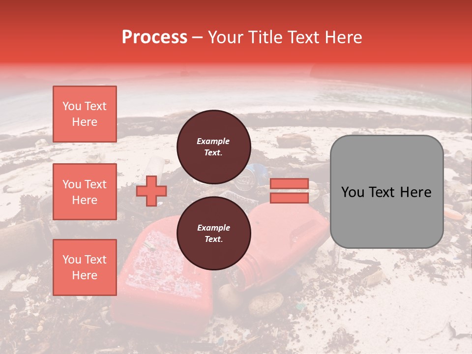 A Pile Of Trash Sitting On Top Of A Sandy Beach PowerPoint Template