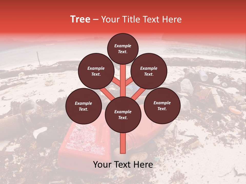 A Pile Of Trash Sitting On Top Of A Sandy Beach PowerPoint Template