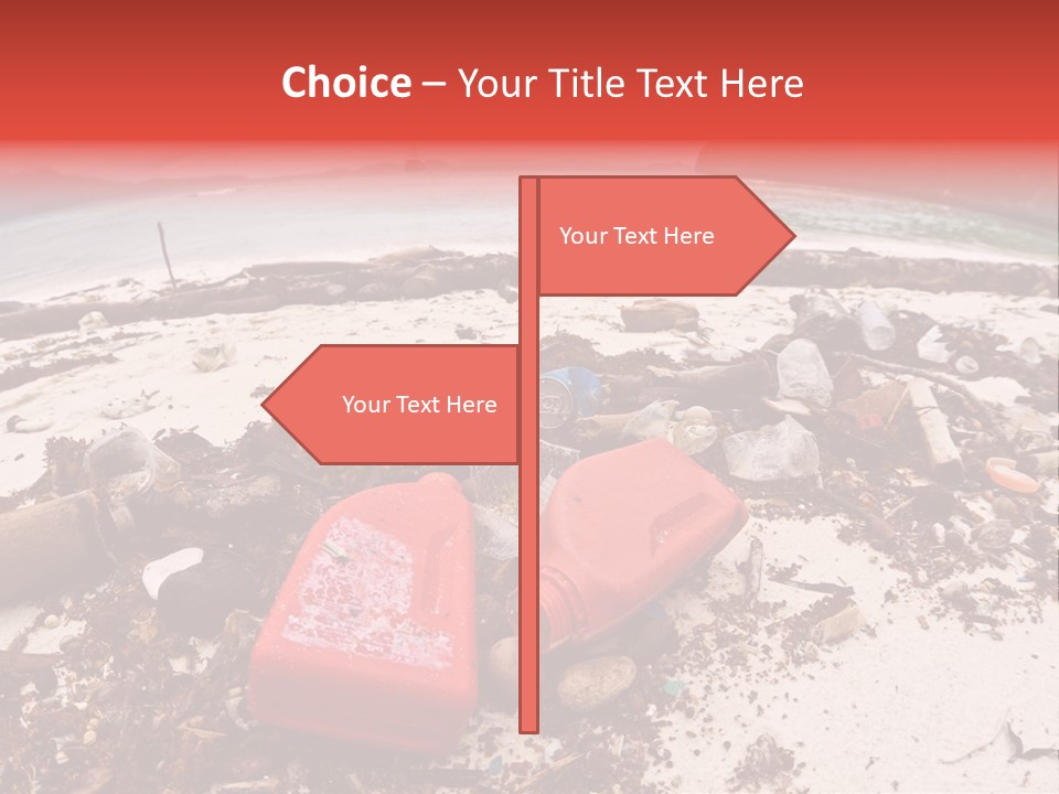 A Pile Of Trash Sitting On Top Of A Sandy Beach PowerPoint Template